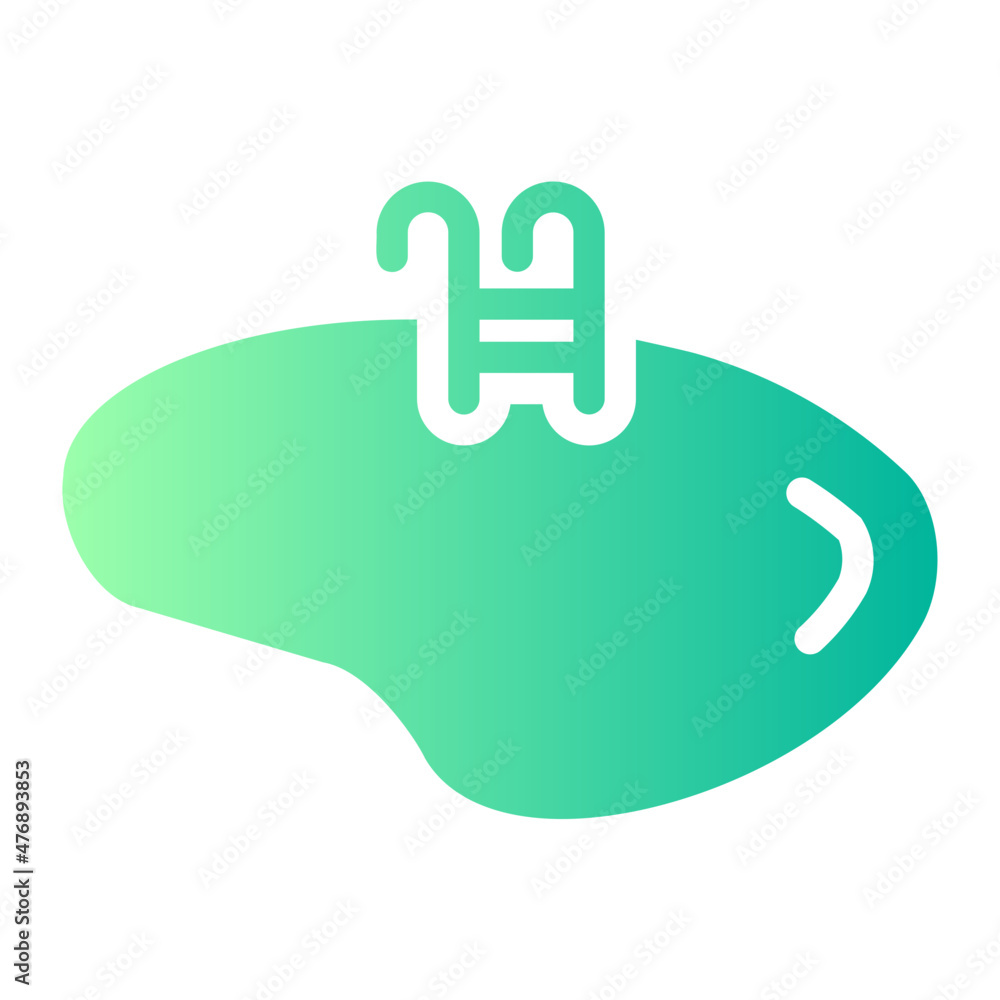 Fototapeta premium swimming pool gradient icon