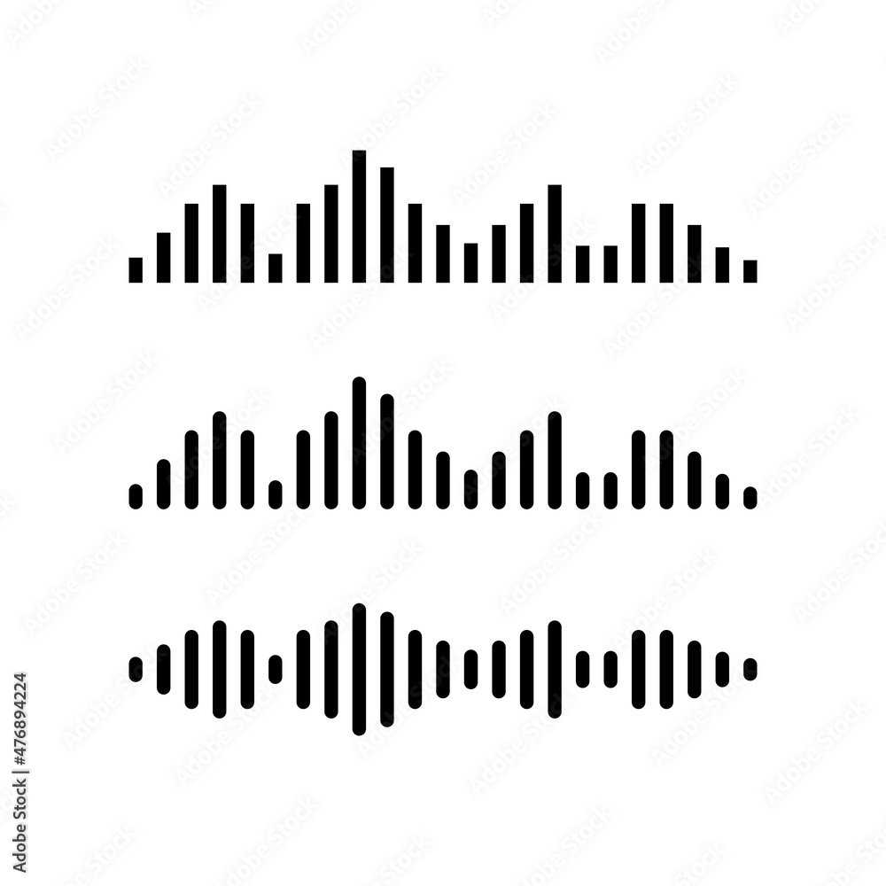 Music equalizer, audio waveform abstract technology background
