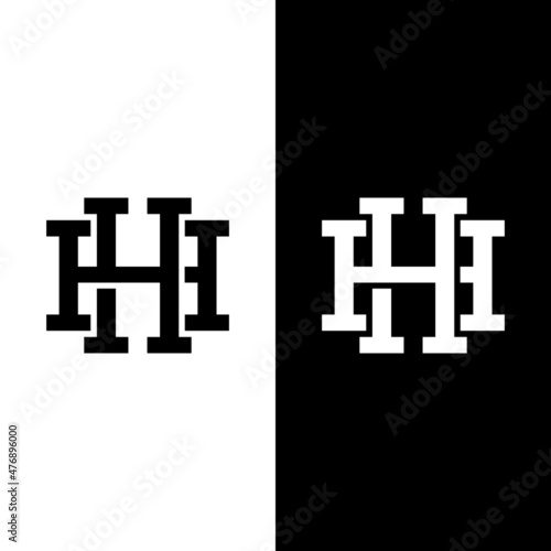 H HH Letter Monogram Initial  Logo Design Template. Suitable for General Sports Fitness Construction Finance Company Business Corporate Shop Apparel in Simple Modern Style Logo Design.