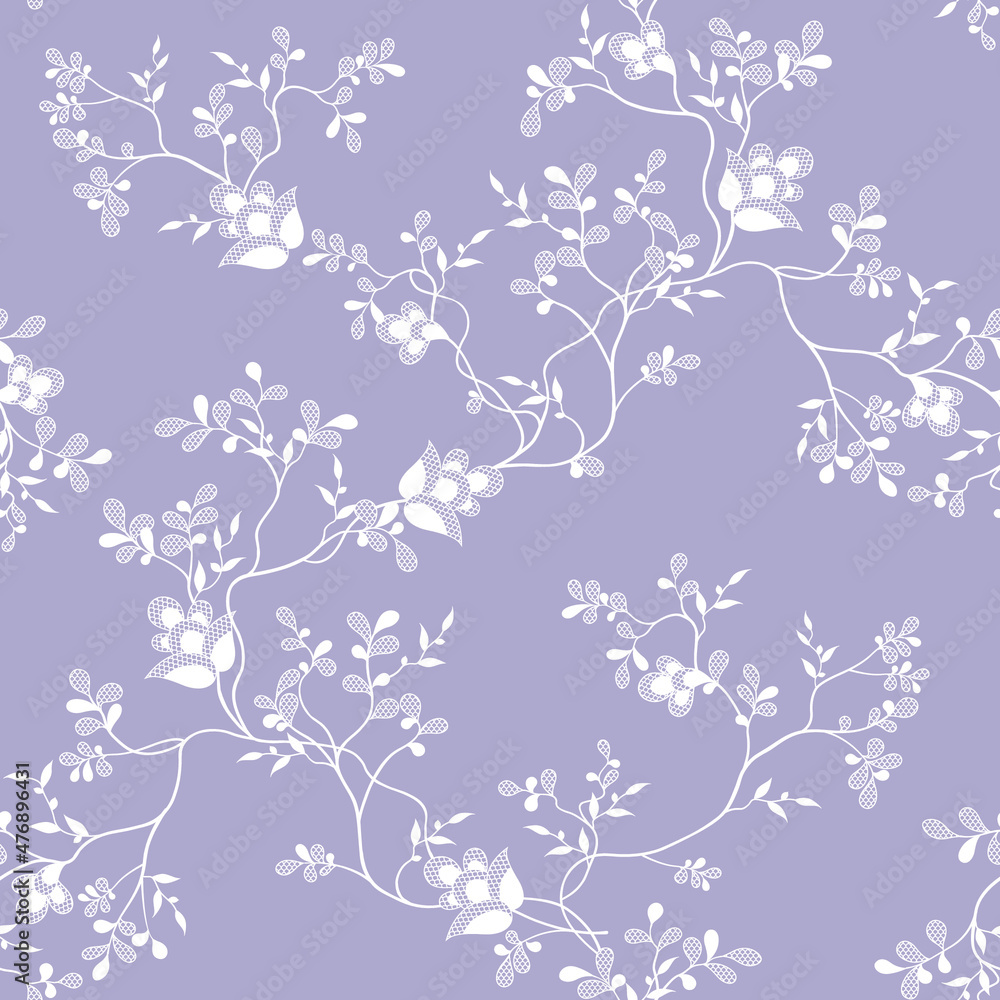 seamless pattern of flowers, branches and leaves seamless pattern of flowers, branches and leaves