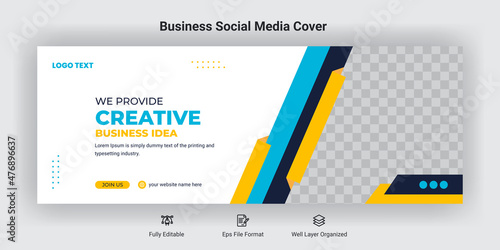 Creative business marketing social media facebook cover banner post template