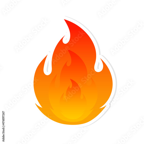vector fire flames sign illustration isolated - fire icon