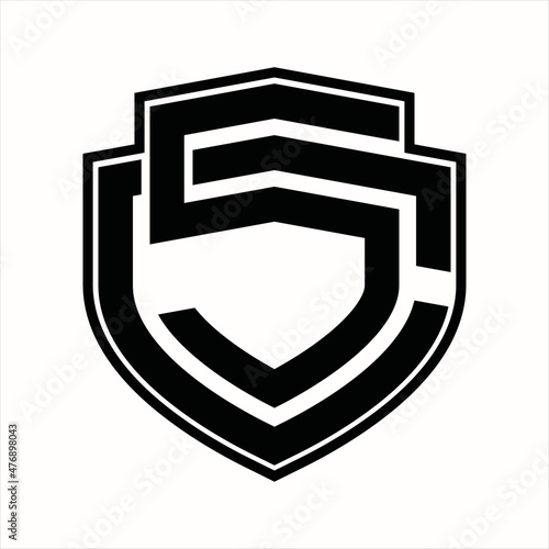 SC Logo monogram vintage design template