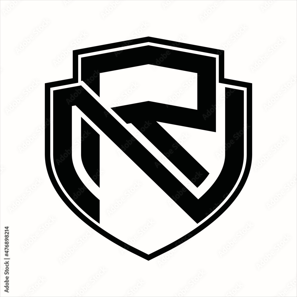 RN Logo monogram vintage design template Stock Vector | Adobe Stock