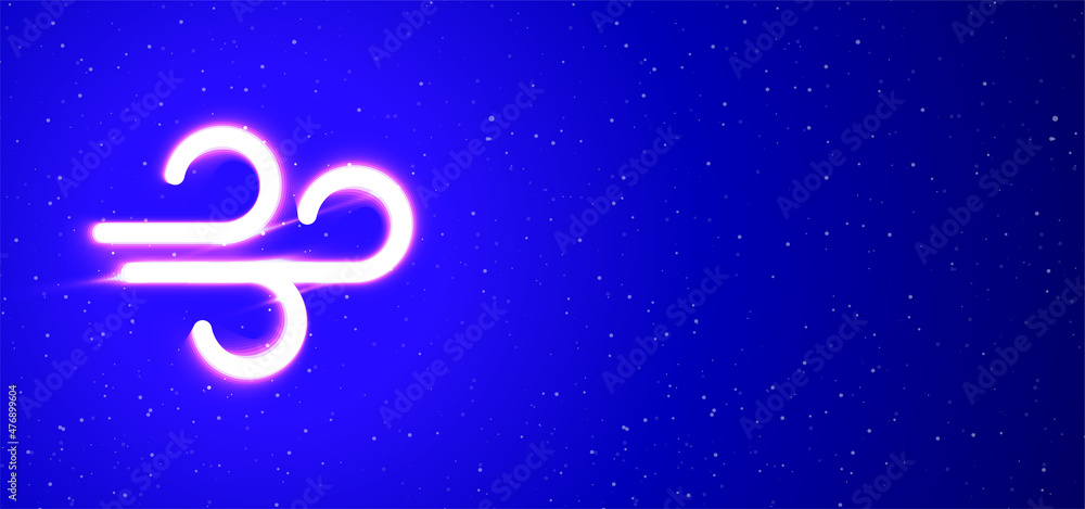 Wind lines neon special collection. Download the unique super glowing neon wind sign vector. Light burst. Design element linear neon weather icon. Great ad every night. Banner with blank space. Wind lines neon special collection. Download the unique super glowing neon wind sign vector. Light burst. Design element linear neon weather icon. Great ad every night. Banner with blank space.