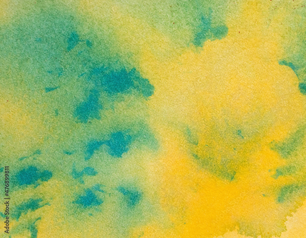 Yellow paint Abstract art background texture watercolor on paper Modern design of posters, cards, invitations, wallpapers