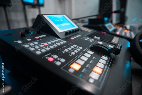 Broadcast studio video and audio switcher mixer