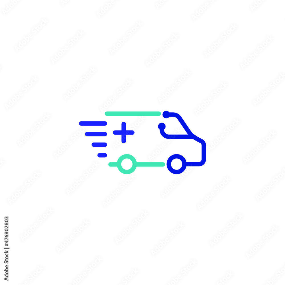 Ambulance Logo Design Icon Monoline Ambulance Logo Design Icon Monoline