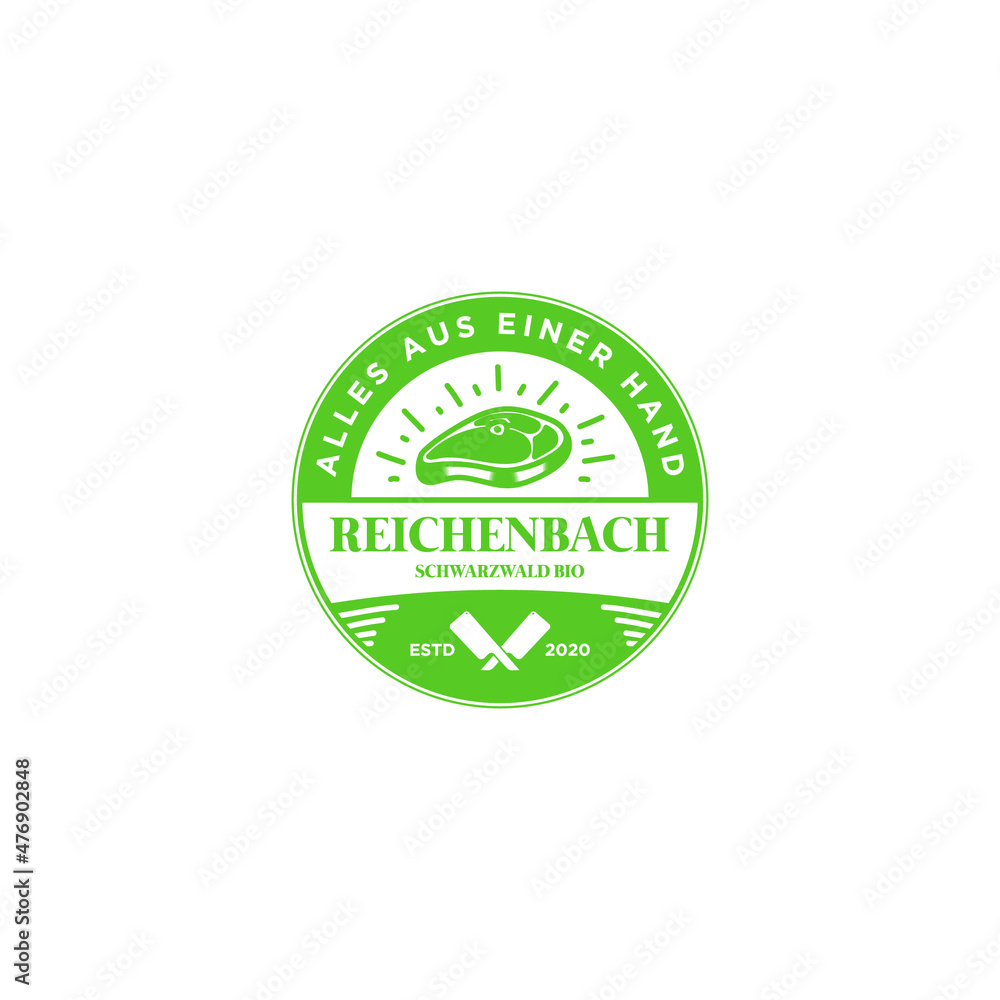 Meat Badge Logo Design Vector Meat Badge Logo Design Vector