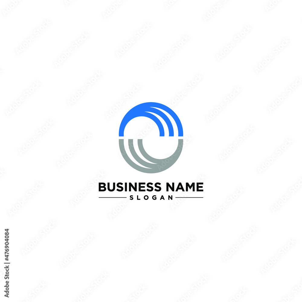 Business Wave Modern Vector Logo Design Business Wave Modern Vector Logo Design