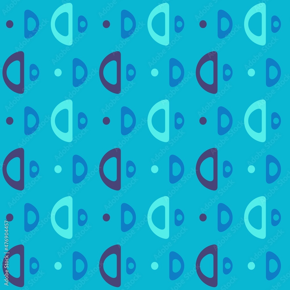 Rounded abstract seamless pattern - accent for any surfaces. Rounded abstract seamless pattern - accent for any surfaces.