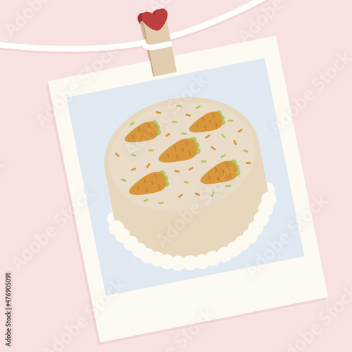 bento carrot cake greeting card photo