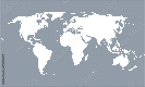 white world map over dotted background, vector illustration
