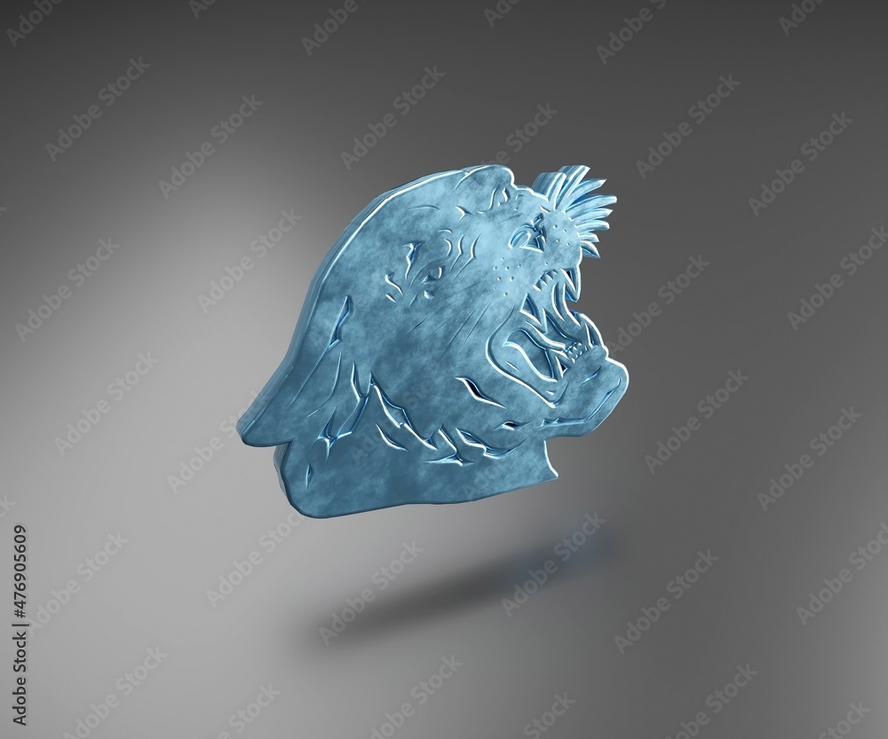 Blue Tiger 3d rendering