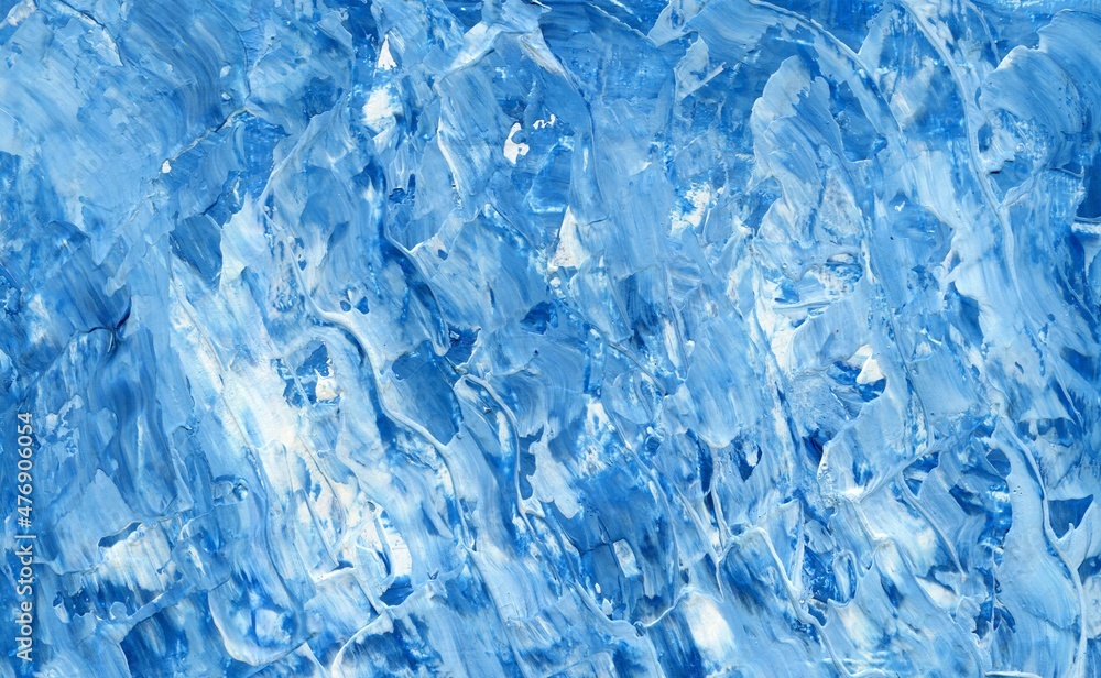 Abstract bright blue-white textured art background. Hand drawing in oil, acrylic. Colorful canvas, banner. Abstract bright blue-white textured art background. Hand drawing in oil, acrylic. Colorful canvas, banner.