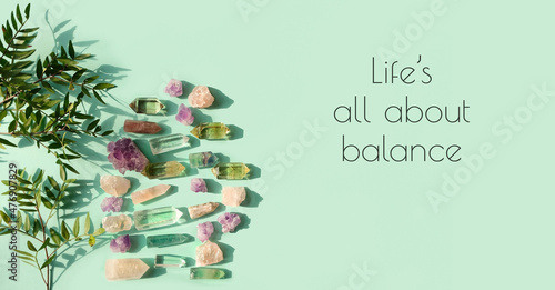 Fototapeta "Life’s all about balance" -  inspiration quote