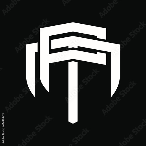 PM Logo monogram vintage design template