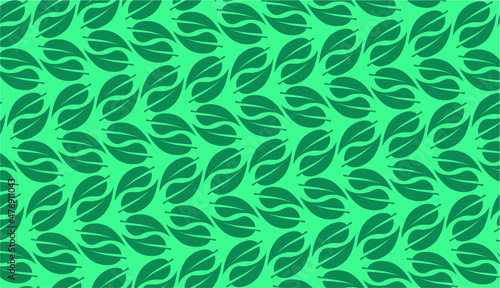 green leaves background vector, leaves wallpaper banner
