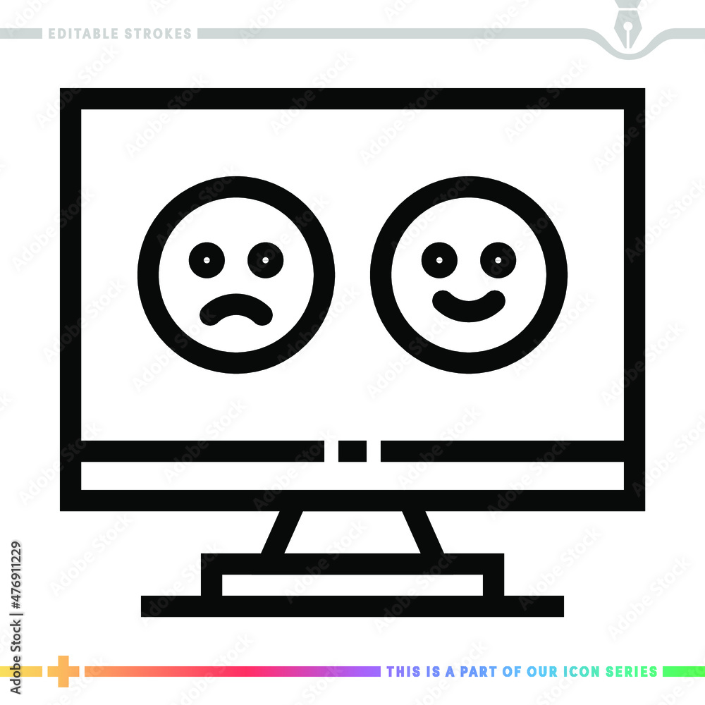 Line icon for online ratings illustrations with editable strokes. This vector graphic has customizable stroke width. Line icon for online ratings illustrations with editable strokes. This vector graphic has customizable stroke width.