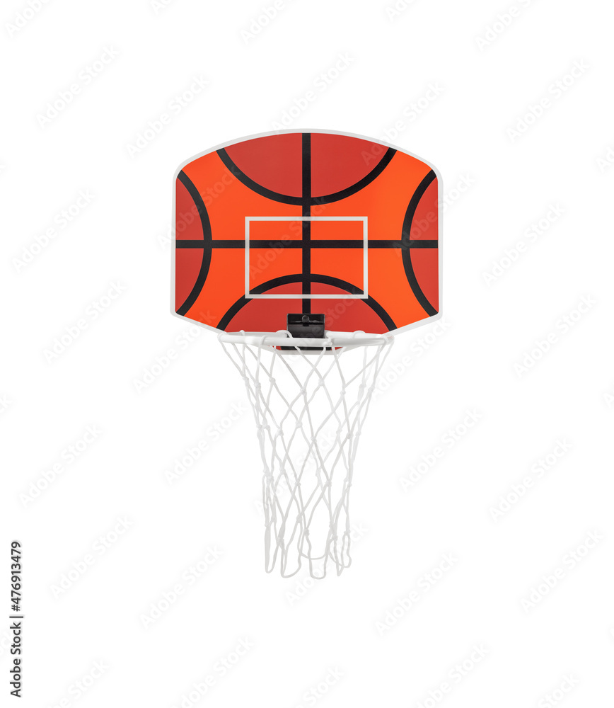 Mini basketball hoop isolated on white background