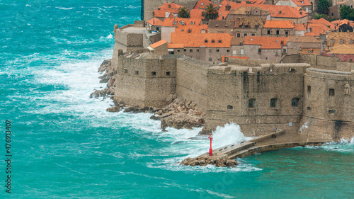 Fototapeta Naklejka Na Ścianę i Meble -  Dubrovnik storm Sirocco