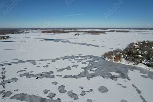 Aerial of Lake Minnetonka in Winter, Minnetonka