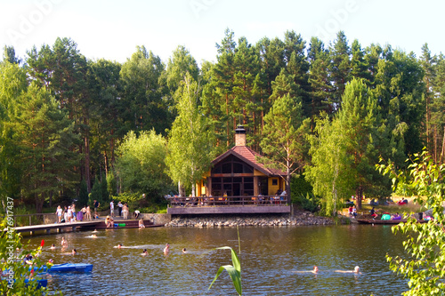  Park in the hunting residence of ex-President Viktor Yanukovych in Sukholuchchya, Ukraine photo
