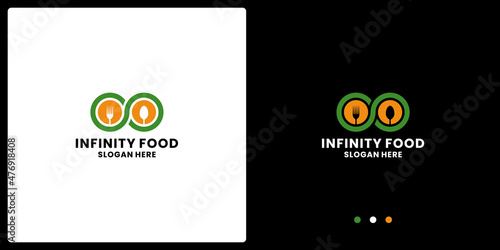 infinity food logo design inspiration