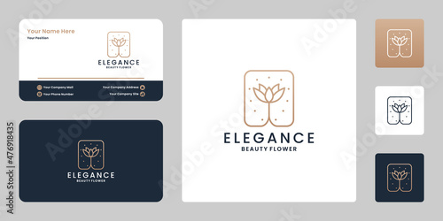 luxury rose flower logo design. floral logo for boutique business and florist
