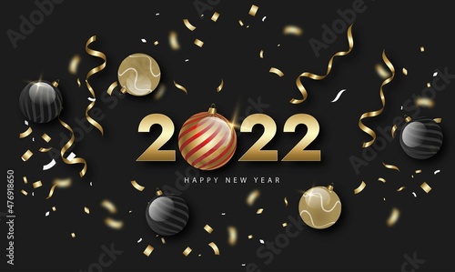 realistic new year 2022 background abstract design vector illustration