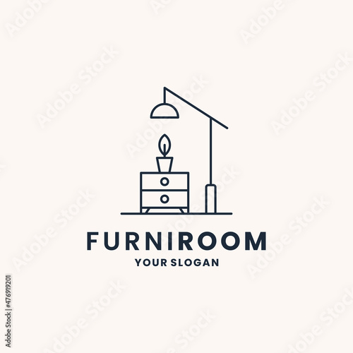home interior furniture logo design.