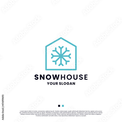 snow house logo icon house temperature