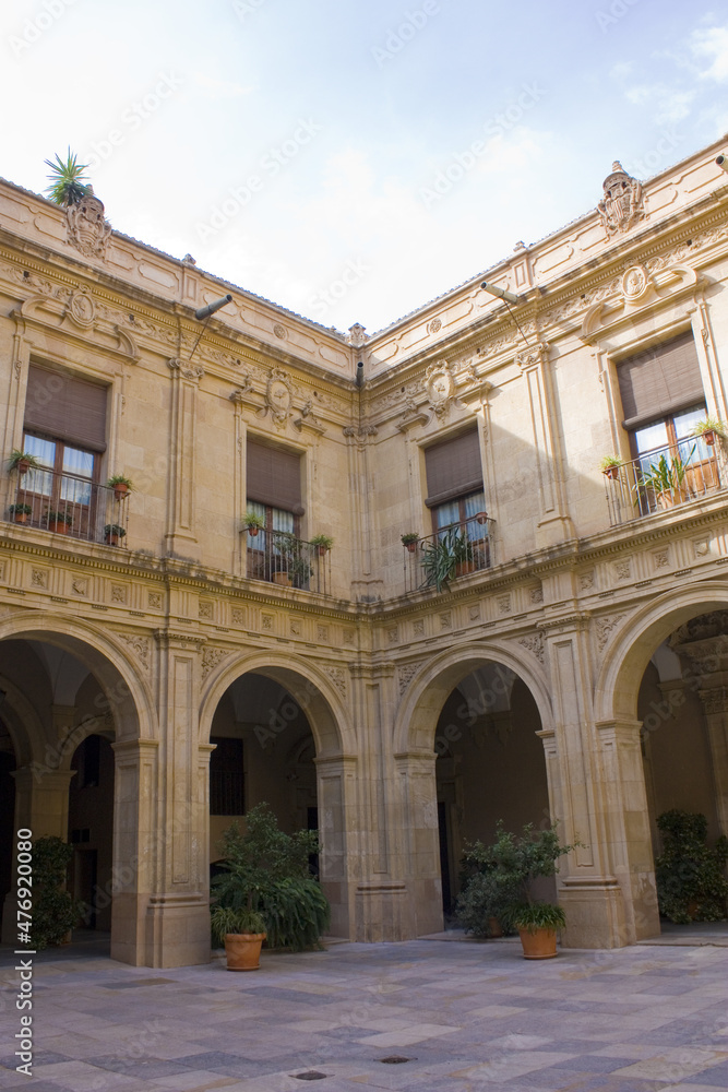 Courtyard of Episcopal Palace in Murcia, Spain