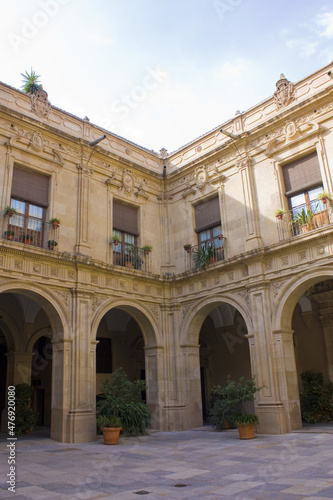 Courtyard of Episcopal Palace in Murcia  Spain