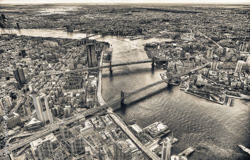 Bild auf Leinwand New York City from helicopter point of view