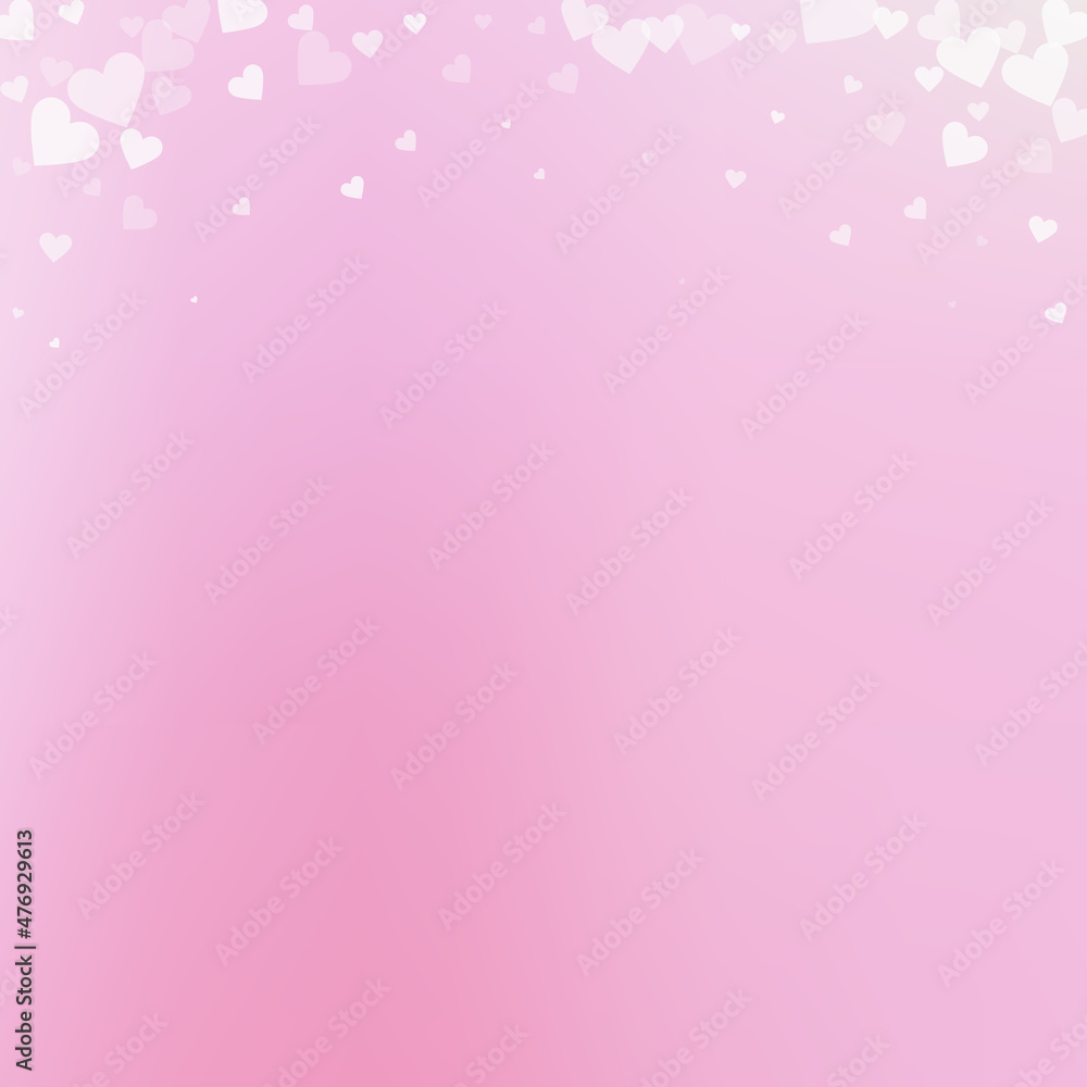 White heart love confettis. Valentine's day gradie White heart love confettis. Valentine's day gradie
