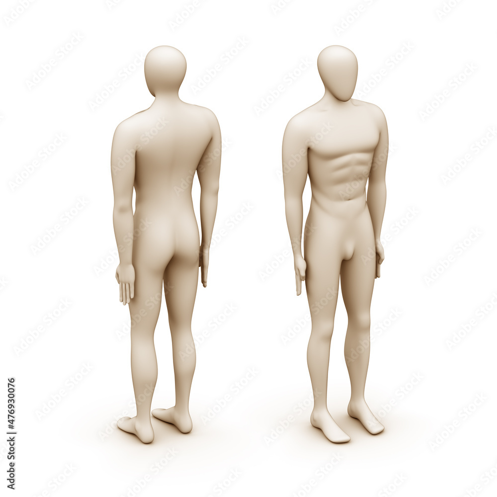 Dummy isolated on white background. 3D Illustration. Dummy isolated on white background. 3D Illustration.
