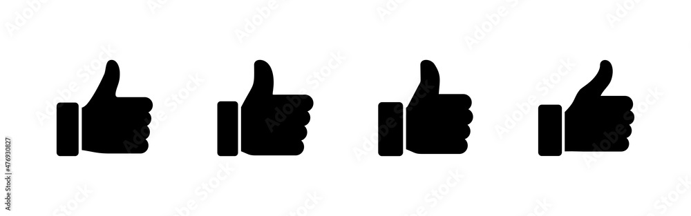 Like icons set. Thumbs up sign and symbol. Hand like Like icons set. Thumbs up sign and symbol. Hand like