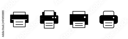 Print icons set. printer sign and symbol