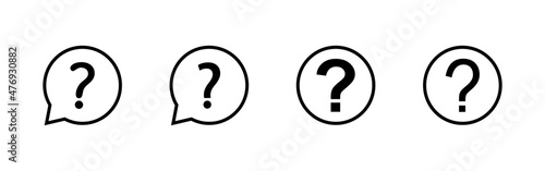 Question icons set. question mark sign and symbol