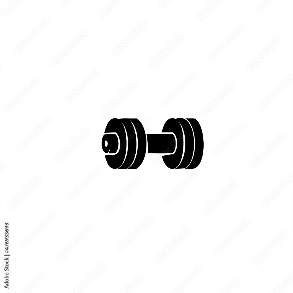 Dumbbell icon vector illustration, dumbbell logo, silhouette Dumbbell icon vector illustration, dumbbell logo, silhouette