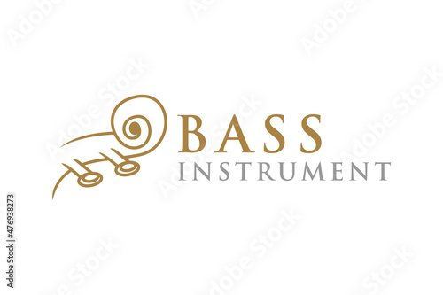 
Cello / Bass Clef instrument with initial C logo design inspiration