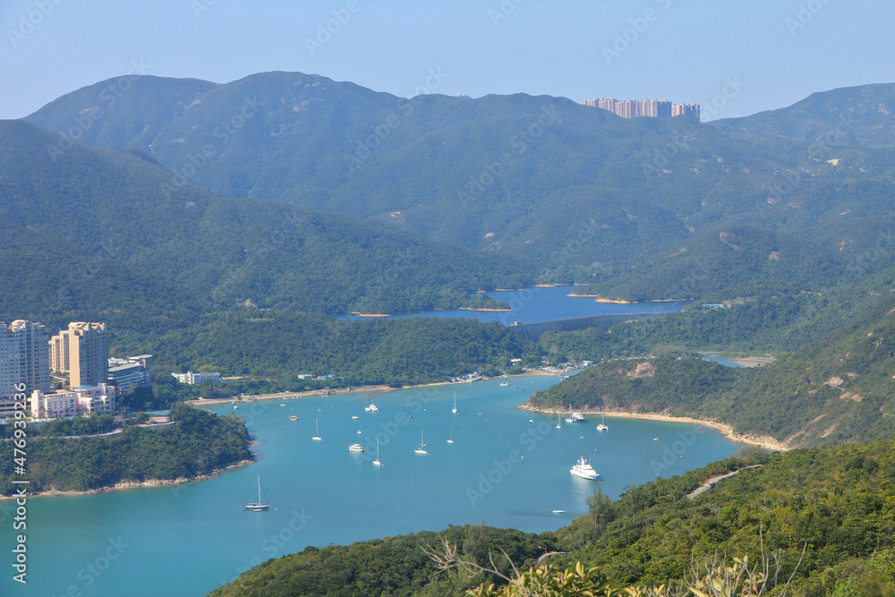 Beautiful Scenery of Tai Tam Country Park as Seen from Dragon Back Hiking Trail, Hong Kong