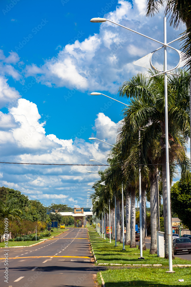 Guaraci, São Paulo, Brazil, April 08, 2015. Tourist portal at the entrance to the municipality of Guaraci