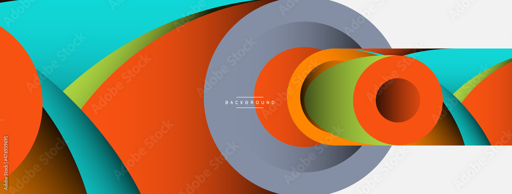 Abstract background. Minimal geometric circles and round style shapes with deep shadow effects. Trendy technology business template for wallpaper banner or background Abstract background. Minimal geometric circles and round style shapes with deep shadow effects. Trendy technology business template for wallpaper banner or background