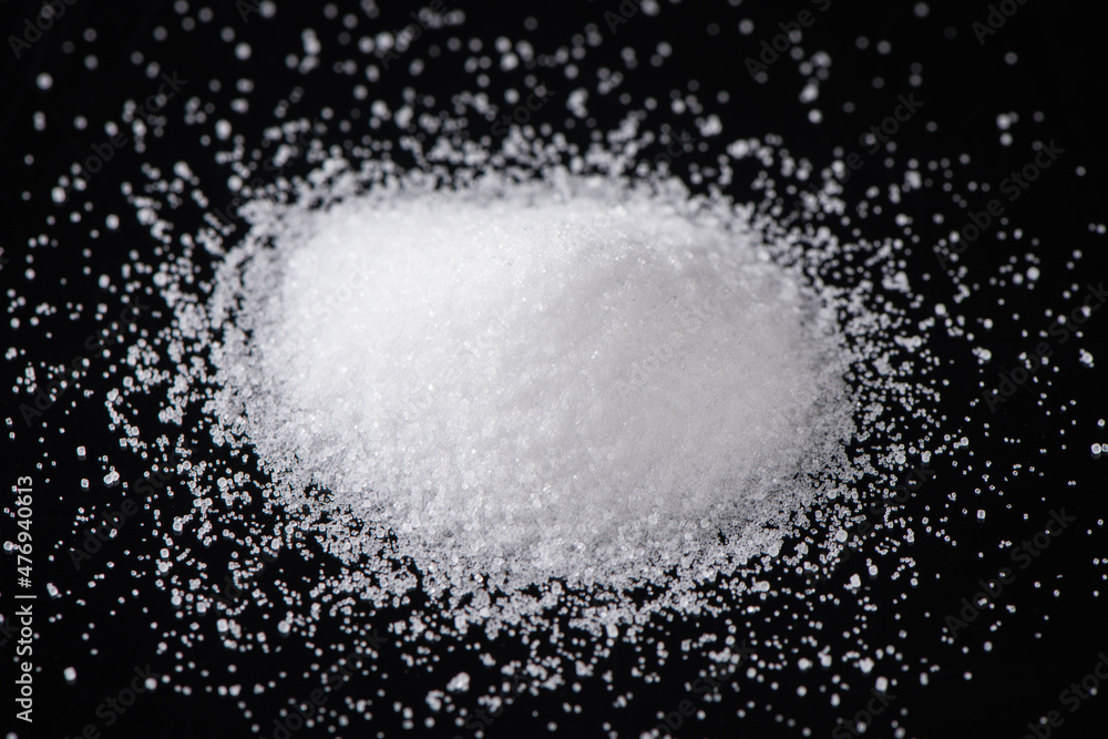 heap of salt on black background heap of salt on black background