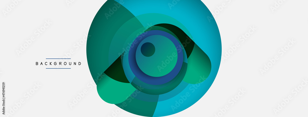 Circle and round shapes abstract background. Vector illustration for wallpaper banner background or landing page Circle and round shapes abstract background. Vector illustration for wallpaper banner background or landing page