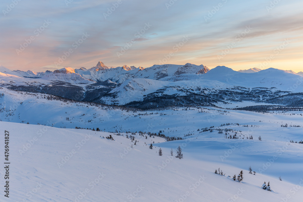 Assiniboine Mountain Ski Resort Sunshine Banff, Alberta Canada winter sunset