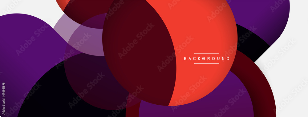 Circle and round shapes abstract background. Vector illustration for wallpaper banner background or landing page Circle and round shapes abstract background. Vector illustration for wallpaper banner background or landing page