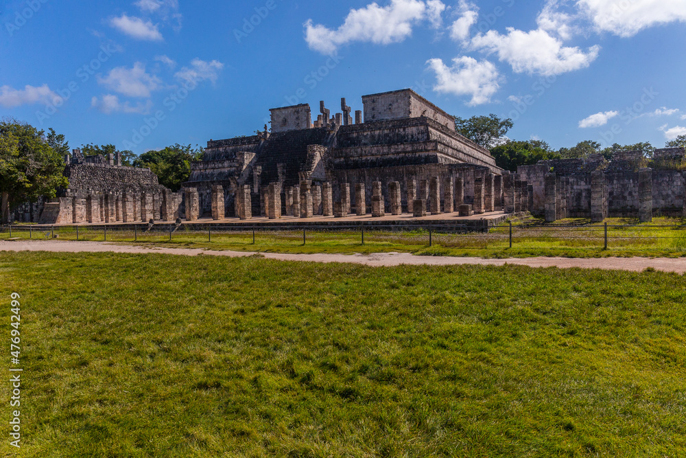 Temple of the Warriors in Chichen Itza, Quintana Roo, Mexico